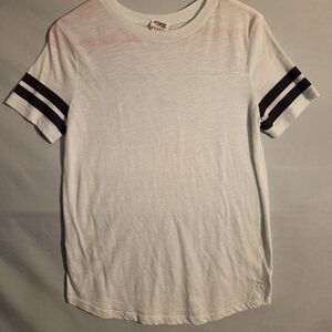 White T-Shirt with Black Stripes